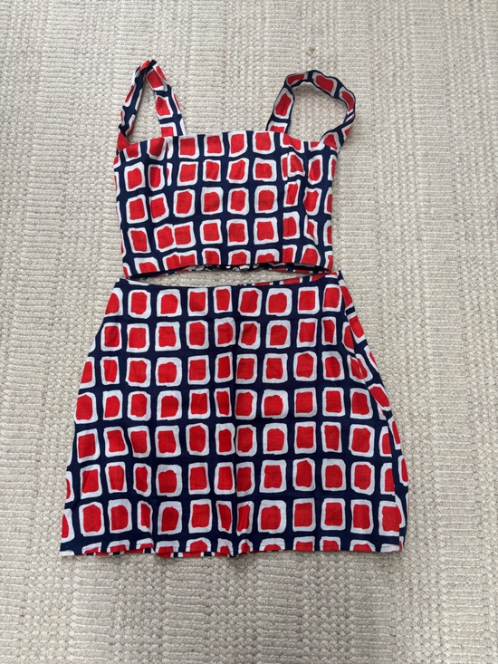 Reformation Dresses & Skirts - Reformation Navy, Red and White Geometric 2 piece set